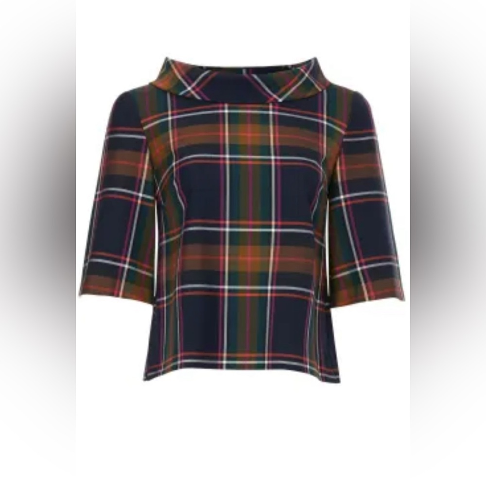 Trina Turk women’s multicolor flannel blouse XS L17-23